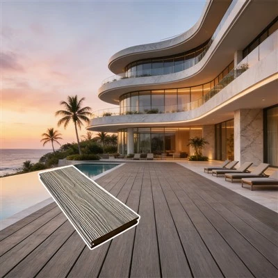 Terraza exterior co-sólida extruida con capa de ASA